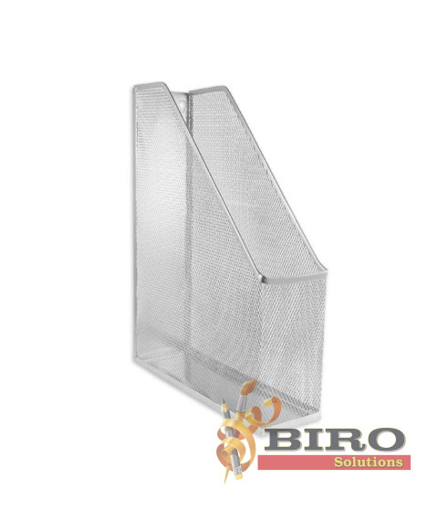 Suport vertical din metal, tip plasa, argintiu